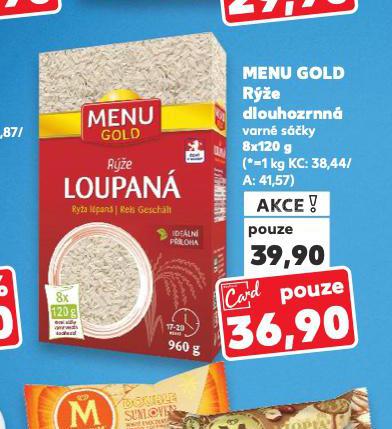 MENU GOLD RݎE DLOUHOZRNN