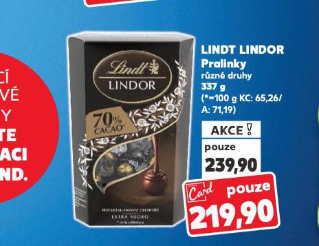 LINDT LINDOR PRALINKY