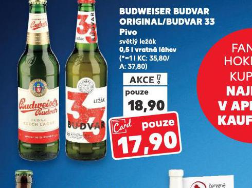 PIVO BUDWEISER BUDVAR ORIGINAL