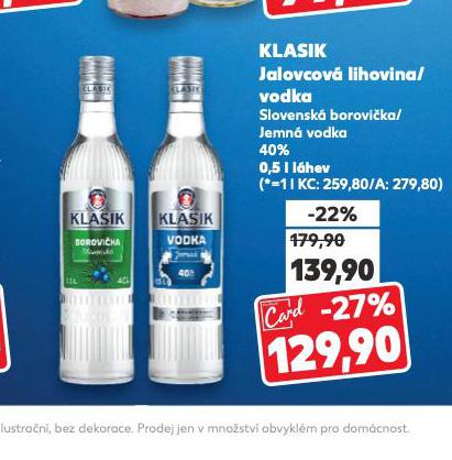 KLASIK JALOVCOV LIHOVINA / VODKA