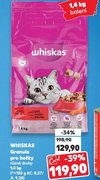 WHISKAS GRANULE PRO KOKY