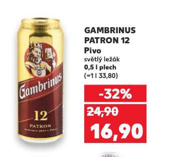 PIVO GAMBRINUS PATRON 12