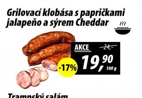 GRILOVAC KLOBSA S PAPRIKAMI JALAPEO A SREM CHEDDAR