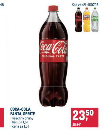 COCA COLA, FANTA, SPRITE