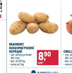 BRAMBORY KONZUMN POZDN