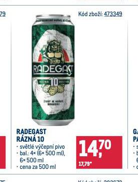 PIVO RADEGAST RZN 10
