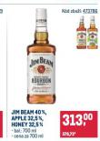 JIM BEAM 40%, APPLE 32,5%, HONEY 32,5%