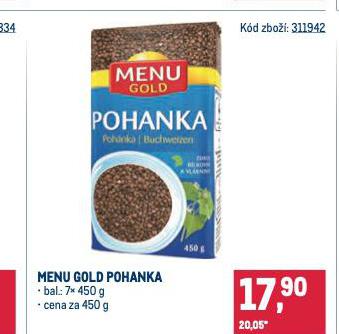 MENU GOLD POHANKA