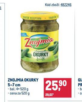 ZNOJMIA OKURKY