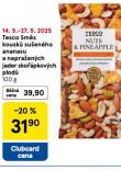 TESCO SMĚS KOUSKŮ SUŠENÉHO ANANASU A NEPRAŽENÝCH JADER SKOŘÁPKOVÝCH PLODŮ