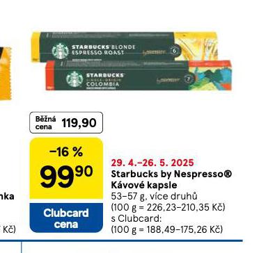 STARBUCKS BY NESPRESSO KVOV KAPSLE