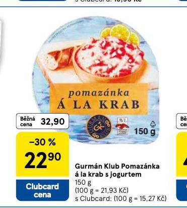 POMAZNKA  LA KRAB S JOGURTEM