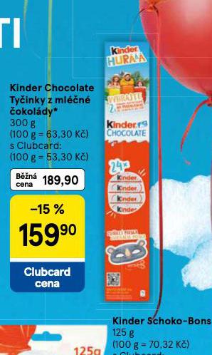 KINDER CHOCOLATE TYINKY Z MLN OKOLDY