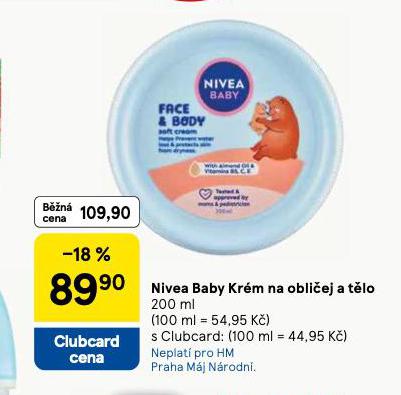 NIVEA BABY SOFT KRM NA OBLIEJ A TLO