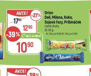 ORION DELI, MILNA, KOKO, SOJOV EZY, PRIBINEK