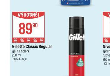 GILLETTE CLASSIC REGULAR GEL NA HOLEN