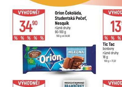 ORION OKOLDA, STUDENTSK PEE, NESQUIK
