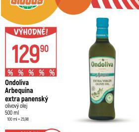 ONDOLIVA ARBEQUINA EXTRA PANENSK OLIVOV OLEJ