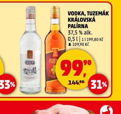 VODKA, TUZEMK KRLOVSK PALRNA