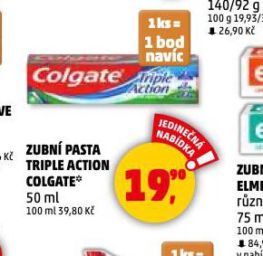 COLGATE TRIPLE ACTION ZUBN PASTA