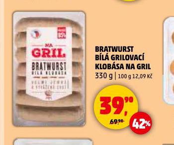 BRATWURST BL GRILOVAC KLOBSA NA GRIL