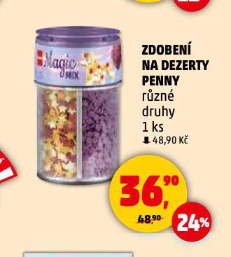 ZDOBEN NA DEZERTY PENNY