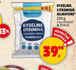 KYSELINA CITRONOV ALLNATURE