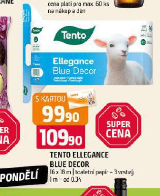 TENTO ELLEGANCE BLUE DECOR TOALETN PAPR