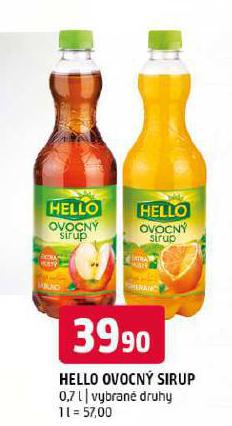 HELLO OVOCN SIRUP