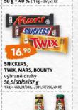 SNICKERS BOUNTY TWIX MARS