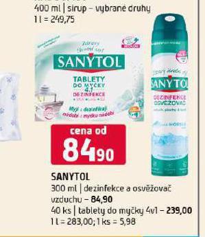 SANYTOL DEZINFEKCE A OSV̎OVAE