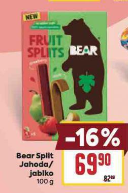 BEAR SPLIT JAHODA / JABLKO