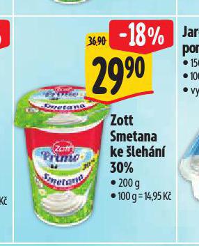 ZOTT SMETANA KE LEHN 30%