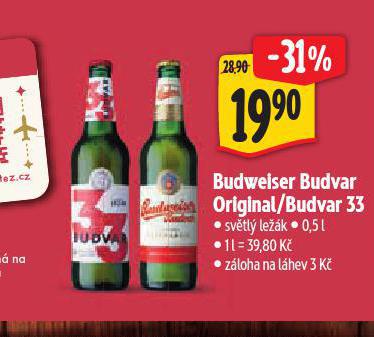 PIVO BUDWEISER BUDVAR ORIGINAL