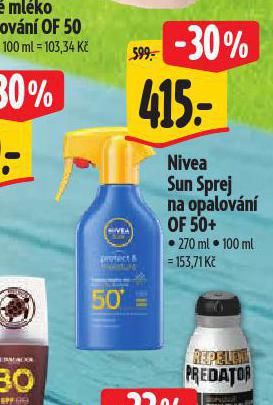 NIVEA SUN SPREJ NA OPALOVN OF 50+