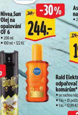 NIVEA SUN OLEJ NA OPALOVN OF 6