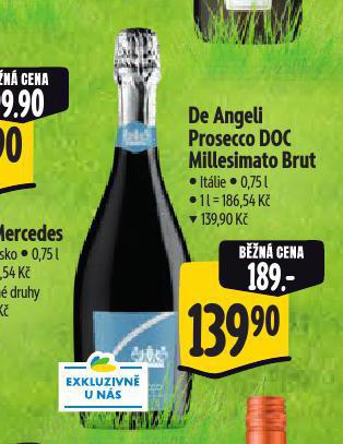 DE ANGELI PROSECCO DOC MILLESIMATO BRUT
