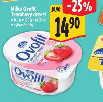 MILKO OVOFIT TVAROHOV DEZERT