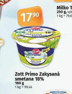 ZOTT PRIMO ZAKYSAN SMETANA 18%