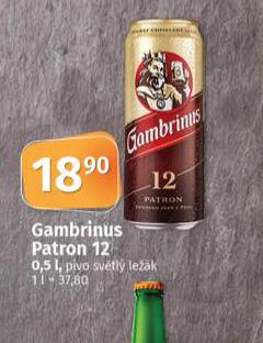 PIVO GAMBRINUS PATRON 12
