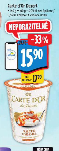 CARTE DOR DEZERT