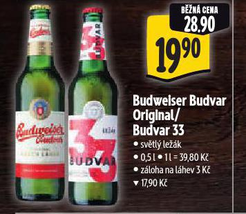 PIVO BUDWEISER BUDVAR ORIGINAL