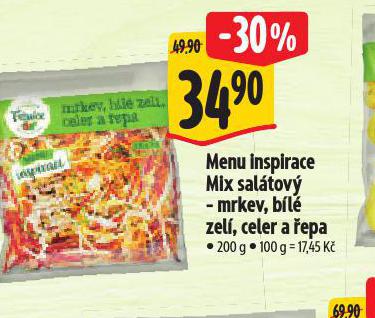 MENU INSPIRACE MIX SALTOV - MRKEV, BL ZEL, CELER A EPA