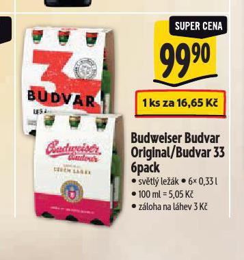PIVO BUDWEISER BUDVAR ORIGINAL