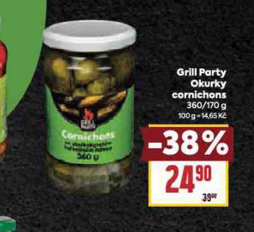 GRILL PARTY OKURKY CORNICHONS