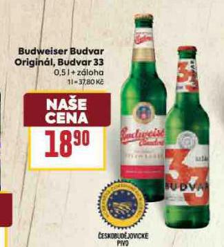 PIVO BUDWEISER BUDVAR ORIGINAL