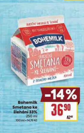 BOHEMILK SMETANA KE LEHN 33%