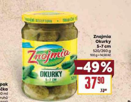 ZNOJMIA OKURKY 5-7 CM