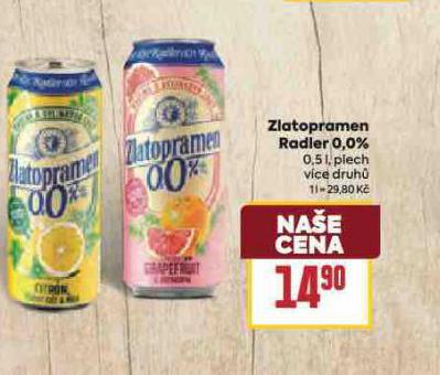 ZLATOPRAMEN RADLER 0,0%