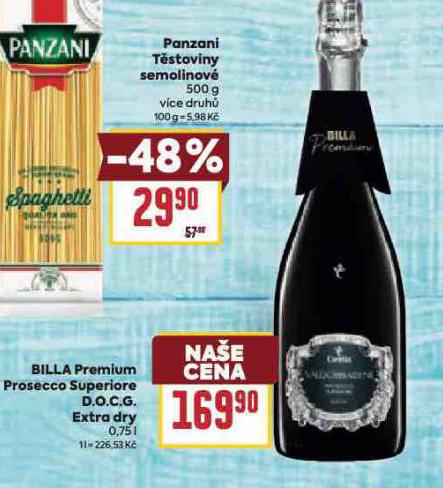 BILLA PREMIUM PROSECCO SUPERIORE D.O.C.G. EXTRA DRY